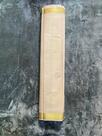 Exquisite Pure Bengaluru Silk Crepe Saree with Gold Zari Border | Three Line Stripes