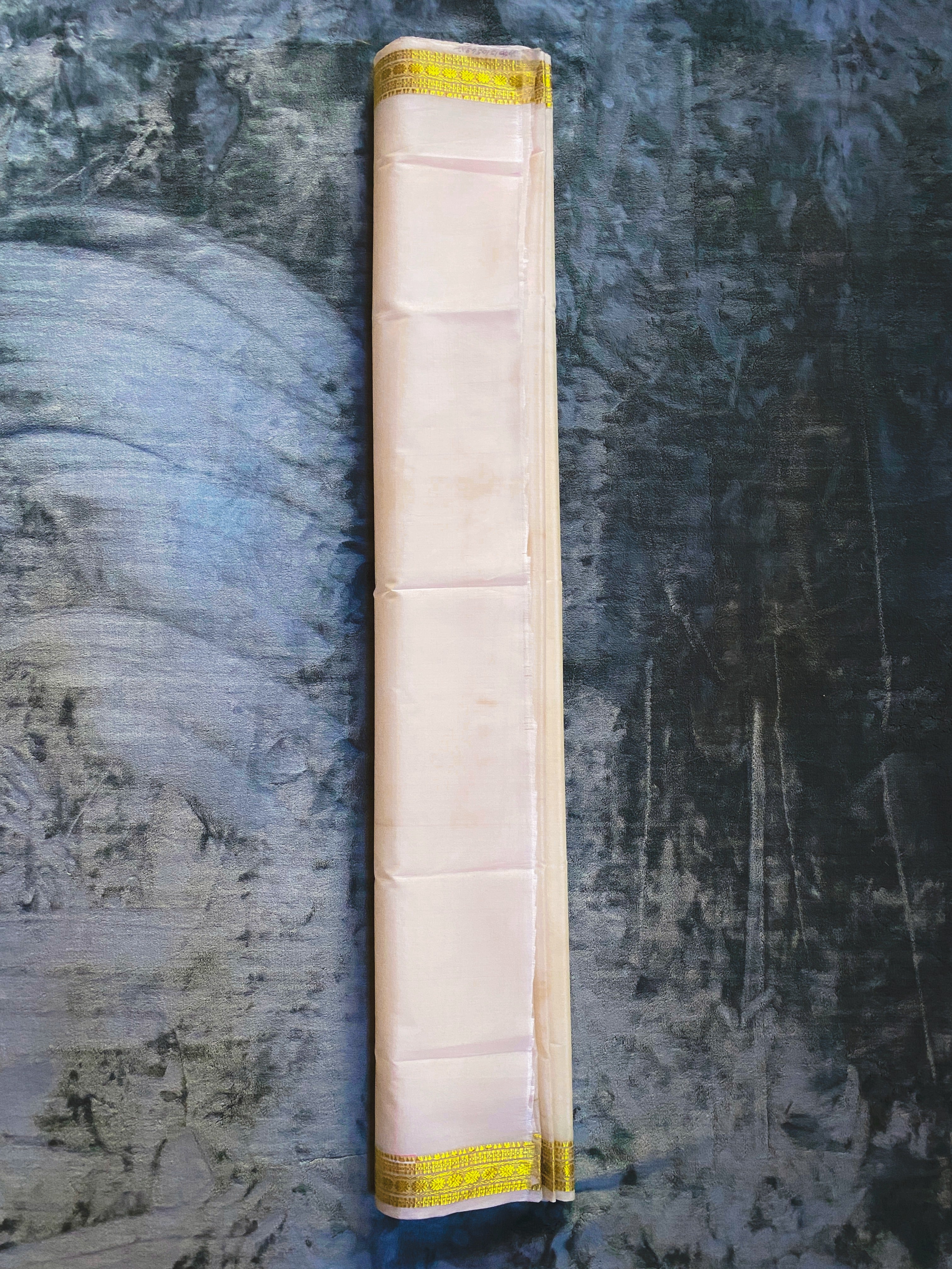 Exquisite Pure Bengaluru Silk Crepe Saree - Rudrakshi