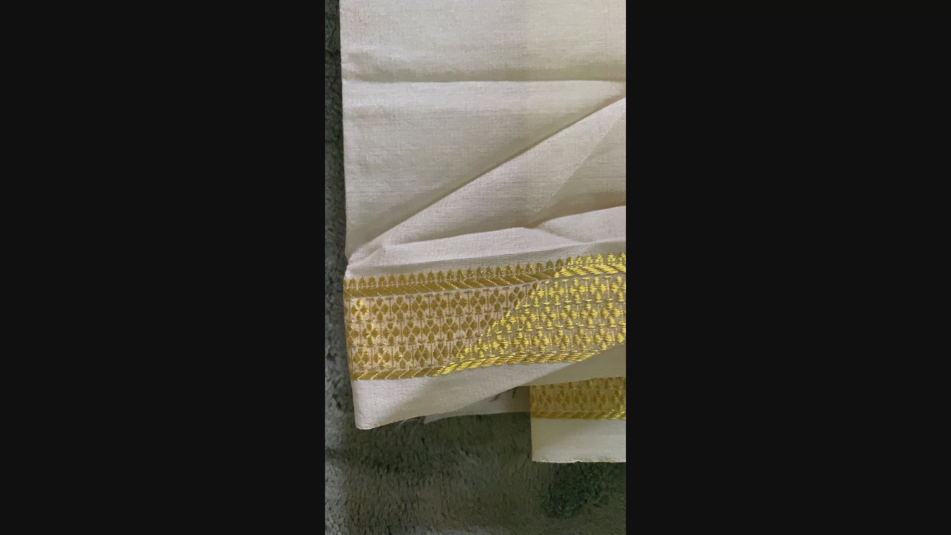 Exquisite Pure Bengaluru Silk Crepe Saree with Golden Zari Bentex Border | Half n Half